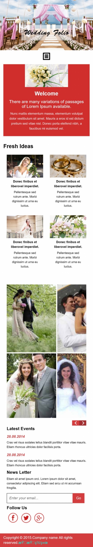 婚庆类英文模板网站制作手机图片